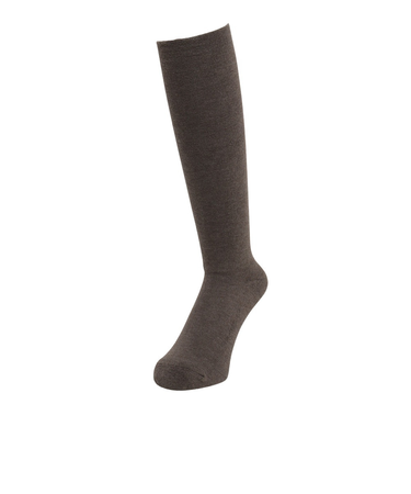 スタイリング満足 美温活 湯たんぽ心地 ハイソックス 靴下 無地 丈36cm 4245-83M BRN 茶色 23cm