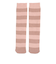スタイリング満足 美温活 おふとん心地 ルームソックス 靴下 ボーダー柄 60cm 防寒対策 4245-88M PNK ピンク 22cm