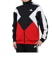 アディダス（adidas）ジュニア マストハブ ルーズフィット カラーブロック ダブルニット トラックトップ ジャケット KPX86-JP4893