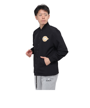 PITCHING NINJA（PITCHING NINJA ）ピッチングニンジャ 野球ウェア コーチ ジャケット OT2324FW0001-BLK