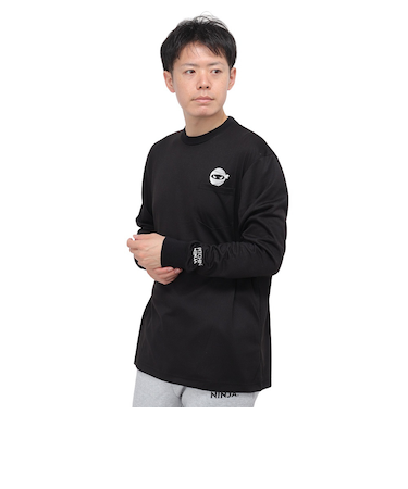 PITCHING NINJA（PITCHING NINJA ）ピッチングニンジャ 野球ウェア 長袖Tシャツ OT0324FW0001-BLK