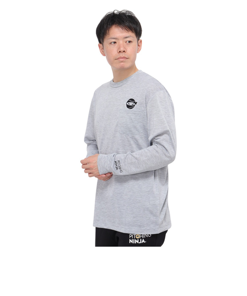 PITCHING NINJA（PITCHING NINJA ）ピッチングニンジャ 野球ウェア 長袖Tシャツ OT0324FW0001-GRY