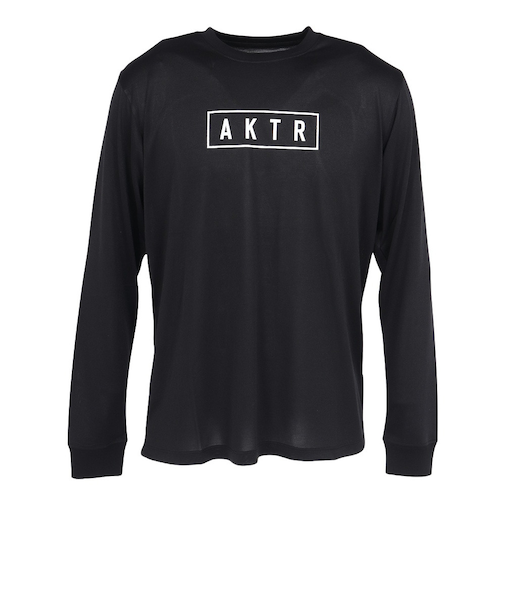 アクター(AKTR)バスケットボールウェア ベーシック ロゴ ロングスリーブ スポーツTシャツ 524-005005 BK