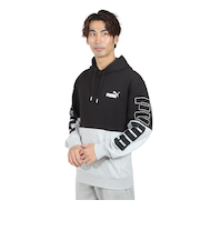 プーマ（PUMA）POWER カラーブロック フードスウェット パーカー 678492 04 LGRY