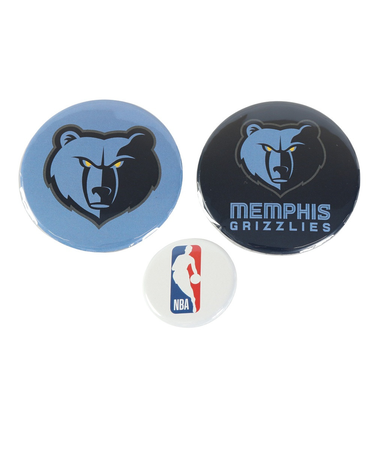 エヌビーエー（NBA）缶バッジ メンフィス・グリズリーズ 3個セット NBA35861