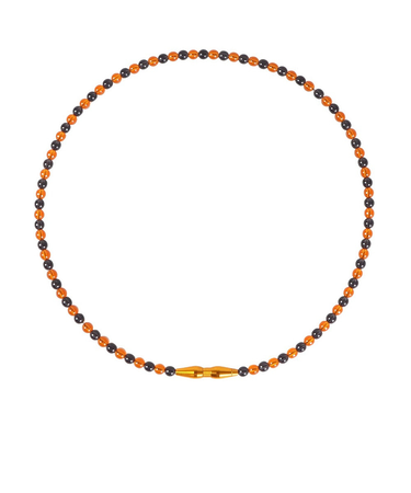 ファイテン（PHITEN）エクストリーム EXTREME チタンネックレス クリスタルタッチ オレンジブラック 50cm 0223TG909453