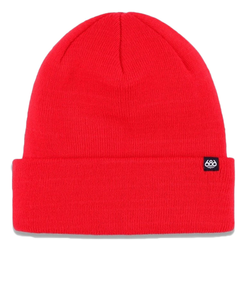686（686）ビーニー ニット帽 STANDARD ROLL UP BEANIE M4WNBNE163-RED