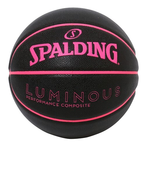 スポルディング（SPALDING）バスケットボール 6号球 ルミナス コンポジット 77-845J ブラック×ピンク