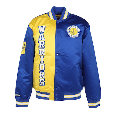 ライト サテン ジャケット NBA ゴールデンステート ウォリアーズ OJBF5523-GSWROYA