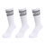 ニューエラ（NEW ERA）ソックス クルー丈 3足組 ライン ホワイト 14518179