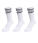ニューエラ（NEW ERA）ソックス クルー丈 3足組 ライン ホワイト 14518179