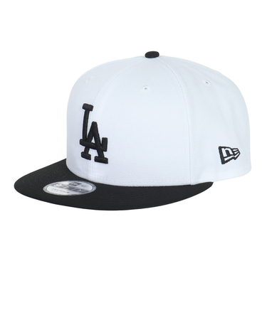 ニューエラ（NEW ERA）キャップ 9FIFTY ロサンゼルス ドジャース ホワイト×ブラック ブラックバイザー 14524960 帽子 57.7cm-61…