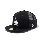 ニューエラ（NEW ERA）メッシュキャップ 59FIFTY トラッカー ロサンゼルス ドジャース 14525155 帽子 57.7cm-59.6cm 黒