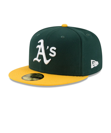 ニューエラ（NEW ERA）キャップ 59FIFTY MLB オンフィールド オークランド アスレチックス ホーム 14524863 緑