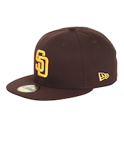 ニューエラ（NEW ERA）キャップ 59FIFTY MLB オンフィールド サンディエゴ パドレス ゲーム 14524854 茶色