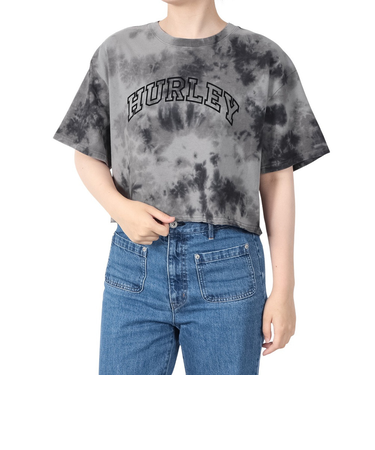 ハーレー（HURLEY）ARC ロゴ CROP 半袖Tシャツ WSS2421021-BLKT