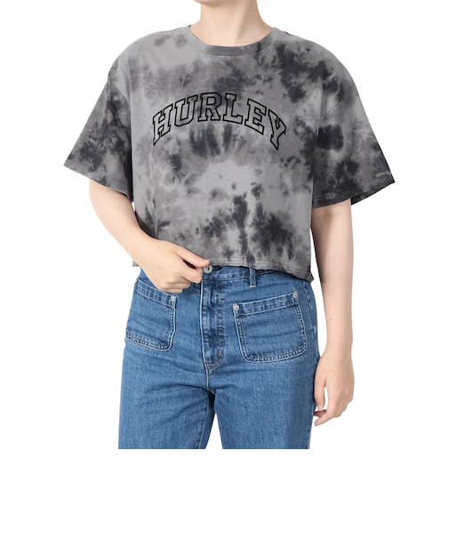 ハーレー（HURLEY）ARC ロゴ CROP 半袖Tシャツ WSS2421021-BLKT