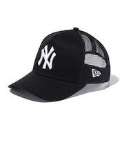 ニューエラ（NEW ERA）ユース キャップ 9FORTY A-Frame トラッカー ニューヨーク・ヤンキース ブラック×ホワイト 14524510 黒 5…