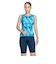 ナイキ（NIKE）フィットネス水着 レディース 水泳 総柄ジップ付き袖なしセパレーツ 2993130-010