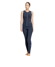 ナイキ（NIKE）フィットネス水着 レディース 水泳 ジップ付き袖なしレギンスセパレーツ 2993127-009