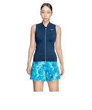 ナイキ（NIKE）フィットネス水着 レディース 水泳 ジップ付き袖なしゆったりシルエット総柄2in1パンツセパレーツ 2993129-010