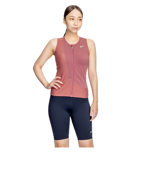 ナイキ（NIKE）フィットネス水着 レディース 水泳 ジップ付き袖なしセパレーツ 2993124-014