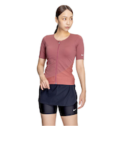 ナイキ（NIKE）フィットネス水着 レディース 水泳 ジップ付き半袖 2in1 スカートショーツセパレーツ 2993126-014