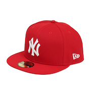 ニューエラ（NEW ERA）キャップ 59FIFTY ニューヨーク・ヤンキース スカーレット×ホワイト 14525200 帽子 57.7cm-59.6cm