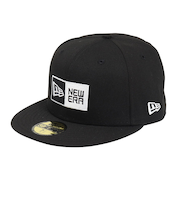 ニューエラ（NEW ERA）キャップ 59FIFTY ボックスロゴ ブラック×ホワイト 14525230 帽子 57.7cm-59.6cm
