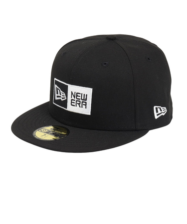 ニューエラ（NEW ERA）キャップ 59FIFTY ボックスロゴ ブラック×ホワイト 14525230 帽子 57.7cm-59.6cm