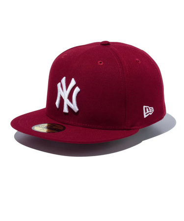 ニューエラ（NEW ERA）キャップ 59FIFTY ニューヨーク・ヤンキース カーディナル×ホワイト 14525206 帽子 57.7cm-59.6cm