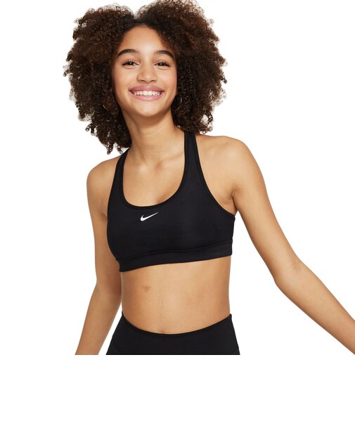 ナイキ（NIKE）ガールズ ドライフィット スウッシュ スポーツブラ FJ7161-010