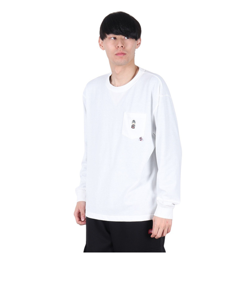 コールマン（Coleman）天竺ポケット 長袖Tシャツ X0460AA WHT