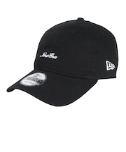 ニューエラ（NEW ERA）帽子 キャップ 9TWENTY スクリプトロゴ ウォッシュドコットン ブラック×ホワイト 14525129 57cm-61cm 黒
