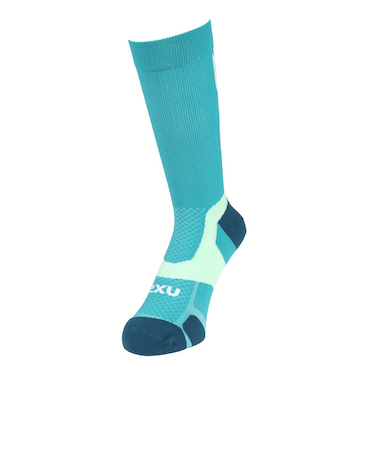 ツー・タイムズ・ユー(2XU)ランニングソックス 5本指 靴下 ベクターライトクッションクルーソックス UA7005E-SLG/DGM