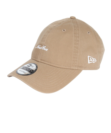 ニューエラ（NEW ERA）帽子 キャップ 9TWENTY スクリプトロゴ ウォッシュドコットン カーキ×ホワイト 14525127 57cm-61cm