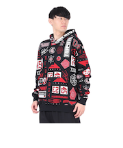 バスケットボールウェア エッセンシャル プリント フリース プルオーバー パーカー HM7254-010