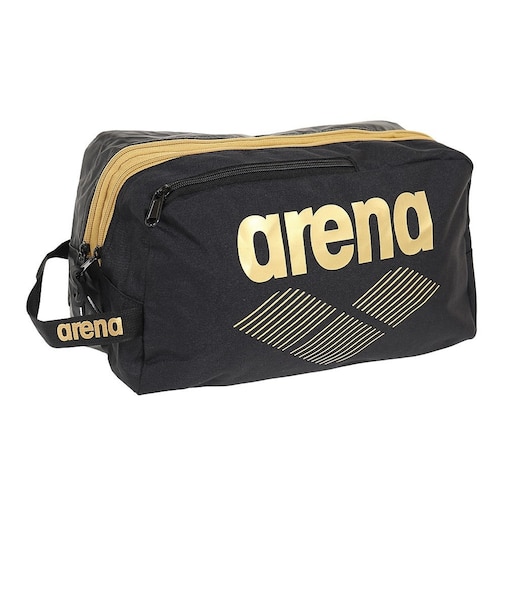 アリーナ（ARENA）水泳バッグ 2ルームプルーフバッグ AEAWJA53 BKGD スイムバッグ 防水 ブラック×ゴールド