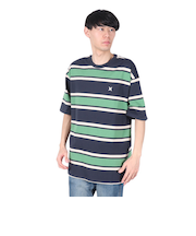 ハーレー（HURLEY）オーバーサイズド ボーダー 半袖Tシャツ MSS2411019-GRN