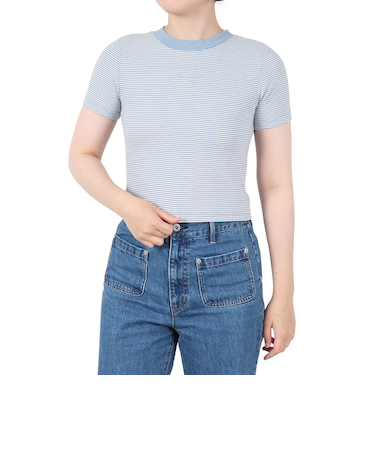 ハーレー（HURLEY）リブ 半袖ニット WSS2320004-DBWH