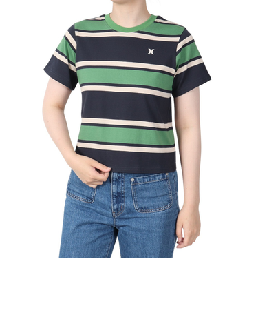 ハーレー（HURLEY）CROP BORDER 半袖Tシャツ 24 WSS2320043-GRN