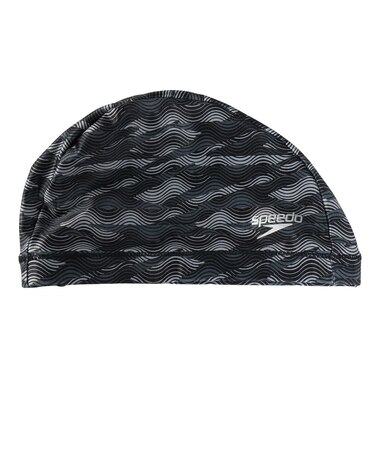 スピード（SPEEDO）スイムキャップ 水泳 ハイタイドブーントリコットキャップ SE12511 K 50-59cm 黒