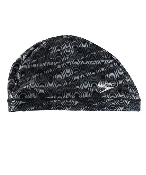スピード（SPEEDO）スイムキャップ 水泳 ハイタイドブーントリコットキャップ SE12511 K 50-59cm 黒