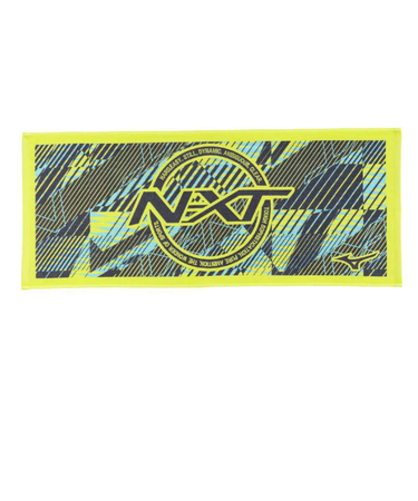 ミズノ（MIZUNO）今治製タオル N-XTフェイスタオル 箱入り 32JYC10337 34cm×83cm イエロー×ネイビー