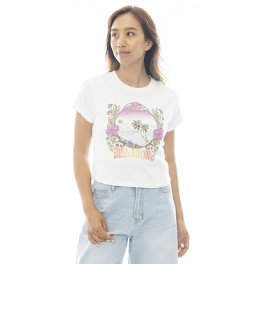 ビラボン（BILLABONG）GRAPHIC BABY FIT クロップド丈半袖Tシャツ BF013215 SCS