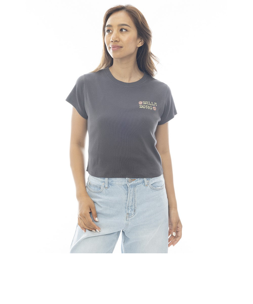 ビラボン（BILLABONG）GRAPHIC BABY FIT クロップド丈半袖Tシャツ BF013215 OFB