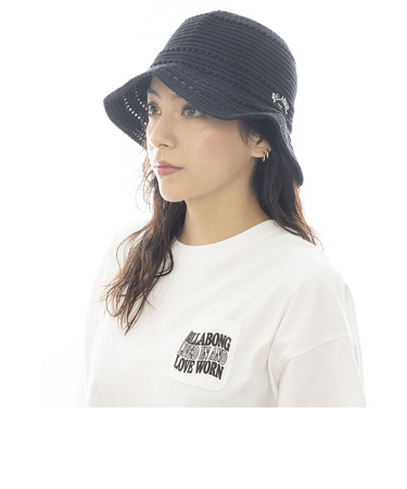 ビラボン（BILLABONG）コットンクロシェハット BF013921 BLK