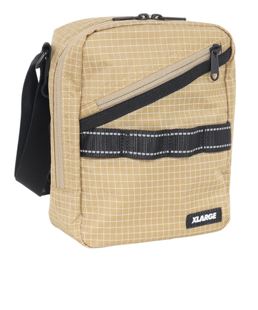 エクストララージ（XLARGE）リップストップ スクエア ショルダーバッグ 101251053001-BEIGE