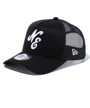 ニューエラ（NEW ERA）帽子 9FORTY A-Frame トラッカー クラシックロゴ キャップ 14524995 56.8-60.6cm 黒