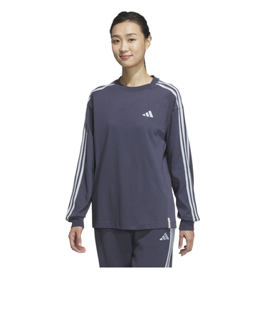 アディダス（adidas）エッセンシャルズ プラス スリーストライプス 長袖Tシャツ JUP43-JW4498